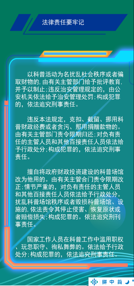 一图读懂 | 《中华人民共和国科普法》